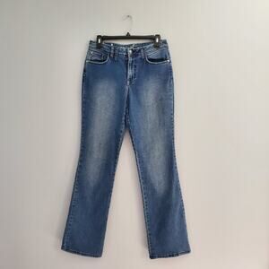 Style & Co Premium Jeweled Blue Boot Cut Jeans Size 6